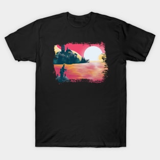 Sunset and fishing view landscape T-Shirt